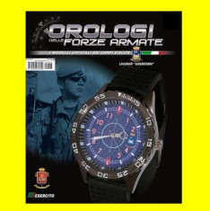 OROLOGI FORZE ARMATE - LAGUNARI (CEASURI MILITARE TRIAS - GAZZETA DELLO SPORT) DIAMETRU MARE NOU CUTIE BRATARA CUREA CAUCIUC QUARTZ JAPONEZ ANALOG foto