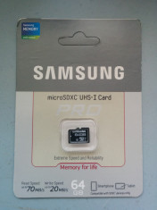 Card MICRO SD Pro Samsung , clasa 10 , 64gb -- SALVEZI MII DE POZE SI VIDEO foto