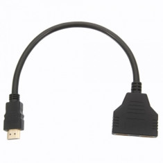 Splitter HDMI M la 2x HDMI F conectoare din cupru WW81011485 foto