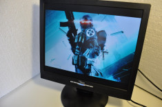 MONITOR LCD FUJITSU SIEMENS L7ZA 17&amp;quot; TFT NEGRU GRAD B BOXE INCLUSE GARANTIE foto