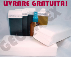 KIT CONSUMABILE EPILARE , EPILAT 3 REZERVE CEARA AZULENE VERDE + 1 REZERVA CAP INGUST + ULEI ROIAL foto