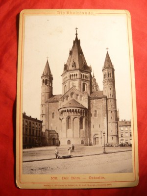 Fotografie pe carton Rheinlande Domul 1887 Germania foto