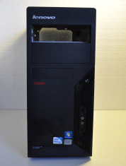 Carcasa IBM Lenovo ThinkCenter Neagra MidTower cu conectori USB si Audio pe fata foto