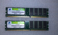 Memorii RAM PC, Corsair VS1GB400C3, 2Gb Dual Channel(1Gb+1Gb) DDR1-400 foto