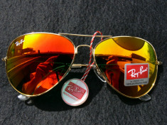 OCHELARI DE SOARE RAY BAN AVIATOR 3025 LENTILA STICLA METALIC ORANGE-VEZI ANUNT foto