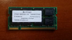 Memorie Laptop Infineon Sodimm DDR1 1 GB 333 Mhz - HYS64D128021GBDL-6-B foto