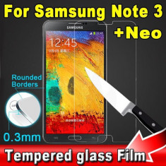 Super Folie Profesionala Samsung Galaxy Note 3 Neo N750 N7505 Antisoc din Sticla Securizata Temperata Dedicata - Geam securizat - Tempered Glass foto