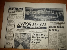 ziarul informatia bucurestiului 1 iulie 1968 ( danubiana o marca de prestigiu ) foto