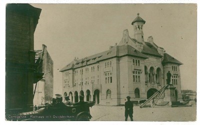 1769 - CONSTANTA, Mackensen, statue Ovidiu - old PC, real PHOTO - used - 1918 foto