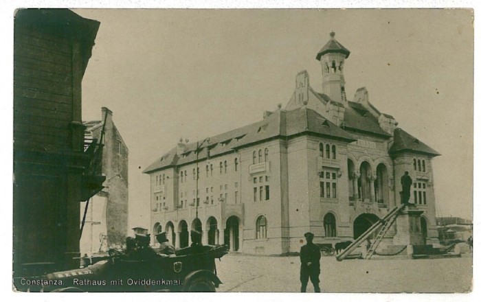 1769 - CONSTANTA, Mackensen, statue Ovidiu - old PC, real PHOTO - used - 1918