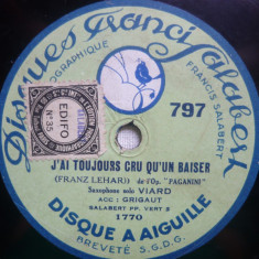 Disc gramofon Disques Fracis Salabert - Franz Lehar