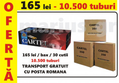 BAX - Cartel 350 x 30 cutii - 10.500 tuburi tigari cu filtru pentru injectat tutun foto