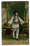 2024 - Oltean Ethnic, fruit seller, Romania - old postcard - used