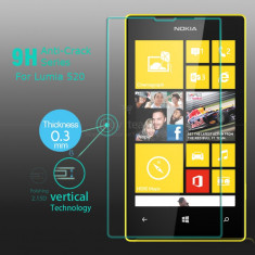 Super Folie Protectie Profesionala Antisoc Nokia Lumia 520 525 din Sticla Securizata Temperata dedicata - Geam securizat - Tempered Glass - Montaj foto