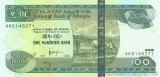 ETIOPIA █ bancnota █ 100 Birr █ 2004 / 1997 █ P-52b █ UNC █ necirculata