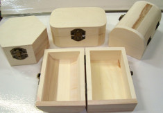 Cufere din lemn natur, accesoriu hand made, 6 bc/set, model la alegere foto