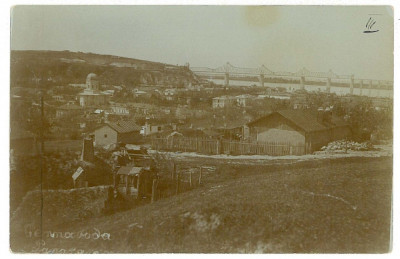1732 - CERNAVODA, bridge, church, panorama - old postcard, real FOTO - unused foto