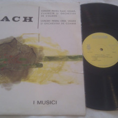 DISC VINIL J.S.BACH LP 1967 RAR, CONCERT PENTRU FLAUT,VIOARA,CLAVECIN SI ORCHESTRA DE COARDE,CONCERT PENTRU OBOI,VIOARA SI ORCHESTRA DE COARDE