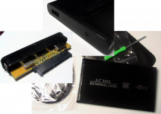 rack extern pe USB pentru HDD de laptop 2.5 SATA &amp;amp;ndash; NEGRU foto