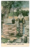 676 - ETHNIC woman, Arges, port popular - old postcard - unused