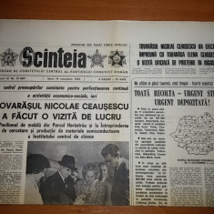 ziarul scanteia 19 octombrie 1982-vizita lui ceausescu la pavilionul herastrau