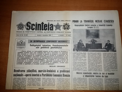 ziarul scanteia 4 decembrie 1982 foto