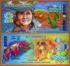 INSULA ISABELA- ECUADOR- 10 FRANCS- 2014- UNC!! foto