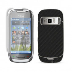 Nokia C7 folie de protectie carcasa 3M carbon black (incl. folie display) foto