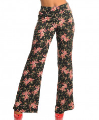 Pantaloni Comozi cu Elastic pe Talie si Print Floral foto