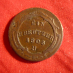 Moneda1 Kr.1805 ,litera H ,bronz ,Austria ,cal.F.Buna ,netrecuta in catalog
