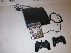 Play Station 3 Slim + 2 Controller + GTA V Original foto