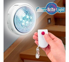 Lampa cu 5 leduri, fara fir si telecomanda, pe baterii Remote Brite Light - FACTURA SI GARANTIE 12 luni foto