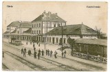 347 - TEIUS, Alba, Railway Station - old postcard - used - 1917, Circulata, Printata