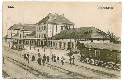 347 - TEIUS, Alba, Railway Station - old postcard - used - 1917 foto