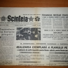 ziarul scanteia 6 noiembrie 1982 ( realizarea exemplara a planului pe 1982 )