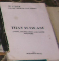 Mohammed Ighab - That is islam - Faith, Legislation and Good foto