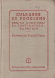 CUCULESCU - CULEGERE DE PROBLEME REZOLVATE PENTRU ADMITERE, Alta editura