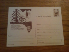 Carte Postala * Reclama la Motoreta CARPATI -- Intreg postal, marca fixa 30 bani, Stema RSR - Necirculata [ 005 ] foto