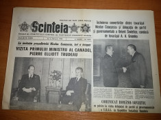 ziarul scanteia 2 februarie 1984 - vizita primului ministru al canadei foto