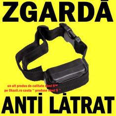 ZGARDA ANTILATRAT AUTOMATA Electrica Ultrasunete ( bark stop collar ) trepte de intensitate curea reglabila foto