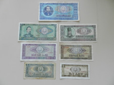 Bancnote Romania 1966 set complet 7 bancnote RSR: 1,3,5,10,25,50,100 lei foto