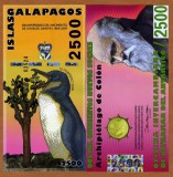 INSULELE GALAPAGOS █ bancnota █ 2500 Francs █ 2009 █ POLYMER █ UNC █ necirculata