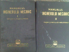 Manualul inginerului mecanic-Vol 1 Organe de masini si masini,Vol 2 Masini si instalatii industriale foto