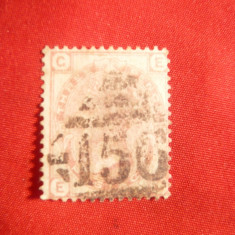 Timbru 3 pence 1873 Victoria ,stamp. ,plansa 15 ,Anglia ,filigr. floare