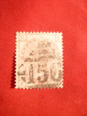 Timbru 3 pence 1873 Victoria ,stamp. ,plansa 15 ,Anglia ,filigr. floare foto