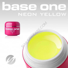 Gel color neon 5 ml Gel color BASE ONE Gel color neon yellow Gel Uv Gel Unghii false Manichiura foto