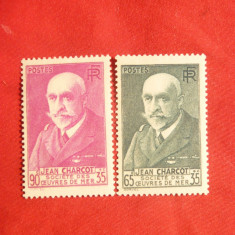 Serie J.Charcot -Ajutor pe mare 1938 Franta , 2 val.