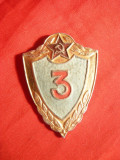 Insemn-Grad 3 - Competenta in Armata URSS ,h= 4,5 cm