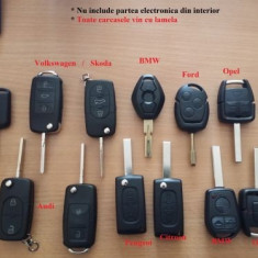 Carcasa cheie telecomanda + lamela Audi A6