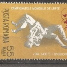 SD Romania 1967 LP655- Campionatele Mondiale de Lupte Greco-Romane serie 5 val. , MNH